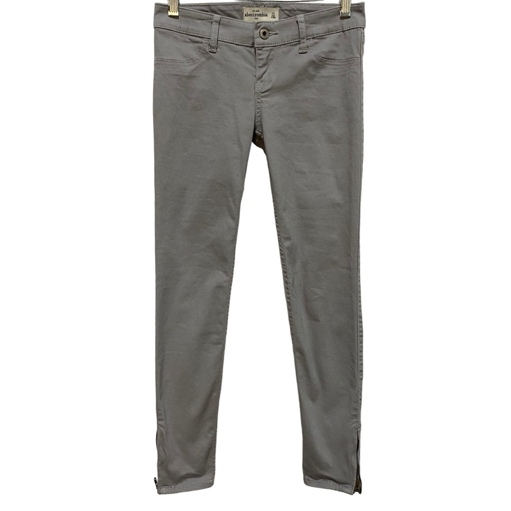 ABERCROMBIE KIDS Jeans Skinny Jeggings Size 14 Low-Rise Gray Denim Tapered Leg